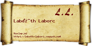 Labáth Laborc névjegykártya